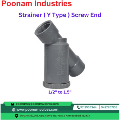 PP Strainer ( Y Type ) Screw End