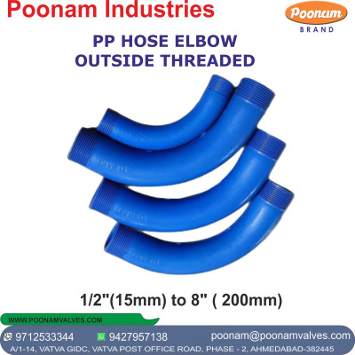 PP HOSE BEND OUTSIDE THREADED